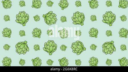 Seamless pattern, different leaves and branches - Vector illustration Stock Vector