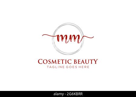 MM beauty monogram and elegant logo design handwriting logo of initial  signature, wedding, fashion, floral and botanical with creative template  Stock Vector Image & Art - Alamy