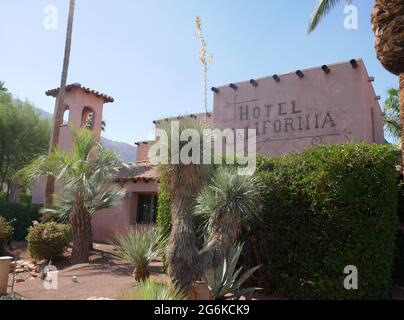Palm Springs, California, USA 24th June 2021 A general view of atmosphere of Hotel California at 424 E. Palm Canyon Drive on June 24, 2021 in Palm Springs, California, USA. Photo by Barry King/Alamy Stock Photo Stock Photo