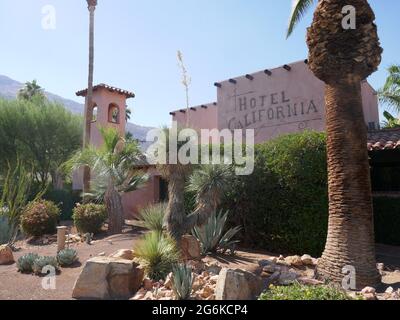 Palm Springs, California, USA 24th June 2021 A general view of atmosphere of Hotel California at 424 E. Palm Canyon Drive on June 24, 2021 in Palm Springs, California, USA. Photo by Barry King/Alamy Stock Photo Stock Photo
