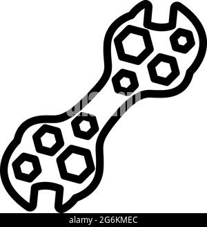 Bike Spanner Icon. Bold outline design with editable stroke width. Vector Illustration. Stock Vector