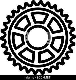 Bike Gear Star Icon. Bold outline design with editable stroke width. Vector Illustration. Stock Vector