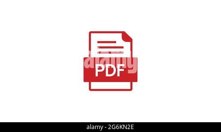 PDF File Document Icon. Vector isolated flat editable illustration on a white background Stock Vector