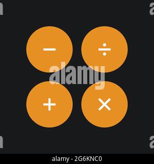 Calculater interface buttons. Vector illustration Stock Vector