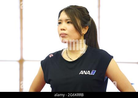 Abashiri, Hokkaido, Japan. 7th July, 2021. Ayano Sato (JPN) Speed Skating : Japan national team training camp in Abashiri, Hokkaido, Japan . Credit: Yohei Osada/AFLO SPORT/Alamy Live News Stock Photo