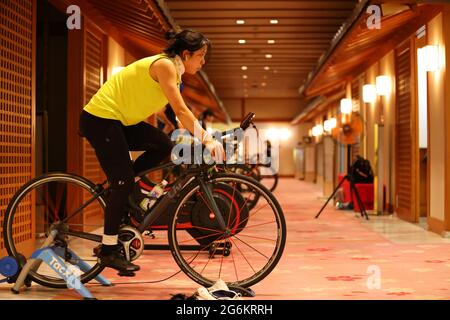 Abashiri, Hokkaido, Japan. 7th July, 2021. Miho Takagi (JPN) Speed Skating : Japan national team training camp in Abashiri, Hokkaido, Japan . Credit: Yohei Osada/AFLO SPORT/Alamy Live News Stock Photo