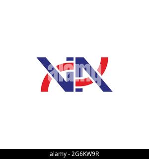 letter va simple motion ribbon geometric line logo vector Stock Vector