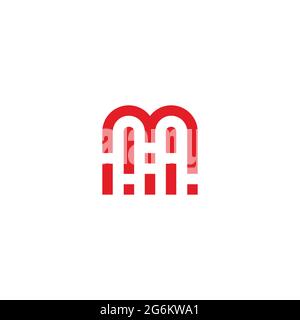 letter m motion swoosh design simple logo vector Stock Vector