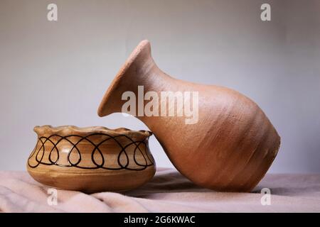 Clay Pots, Earthernware, Bharuch, Gujarat, India Stock Photo