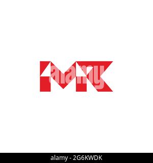 letter mr triangles geometric mosaic logo vector Stock Vector