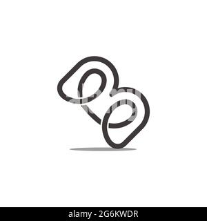 abstract letter bm infinity line abstract loop logo vector Stock Vector