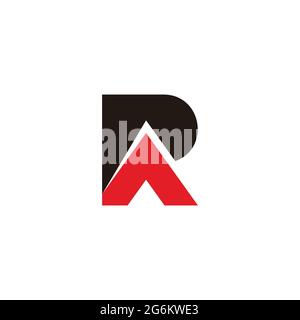 letter ar arrow up geometric simple colorful logo vector Stock Vector