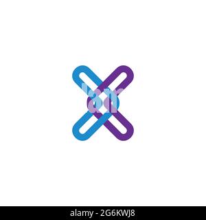previous next arrow linked colorful logo vector Stock Vector