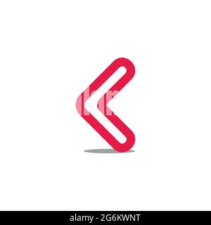 letter k arrow thin line simple logo vector Stock Vector