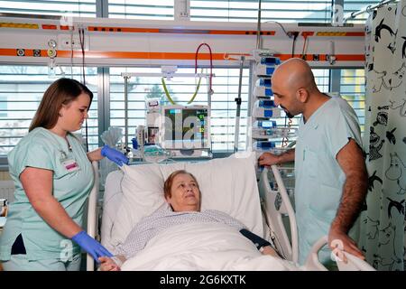 Coronary unit, patient after myocardial infarction, Karlovy Vary, Czech Republic