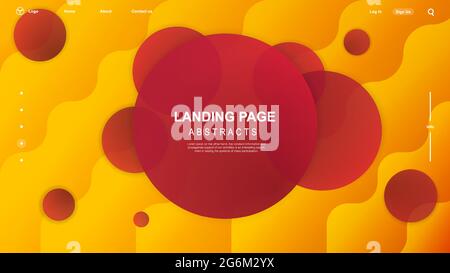Abstract modern graphic element. Dynamical colored forms and waves. Gradient abstract banner with flowing liquid shapes. Template design landing page Stock Vector