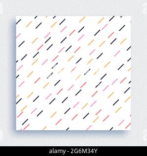 Parallel diagonal overlapping colorful lines pattern. Vector wallpaper or fabric print from brush strokes. Flat style vector illustration. Stock Vector