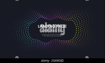Abstract modern graphic element. Colorful geometric dotted circular background. Dynamic colored shapes and waves. Liquid composition form. Gradient ab Stock Vector