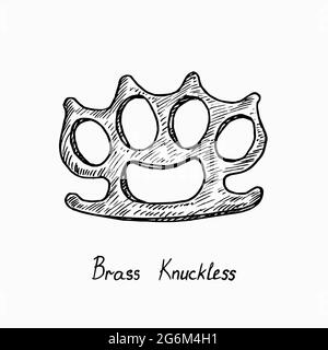 Brass knuckles with blood Stock Photo - Alamy
