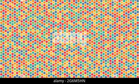 Abstract multicolored hexagonal net Seamless. Pattern honeycomb of texture background. Flat style vector illustration. Stock Vector