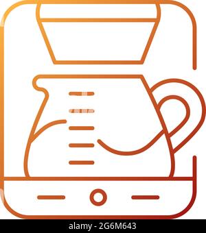 Drip machine gradient linear vector icon Stock Vector