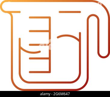 Coffee measuring cup gradient linear vector icon Stock Vector