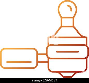 Coffee tamper and portafilter gradient linear vector icon Stock Vector