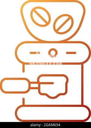 Coffee grinder gradient linear vector icon Stock Vector