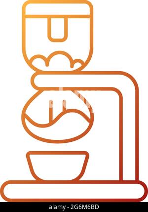 Syphon coffee maker gradient linear vector icon Stock Vector