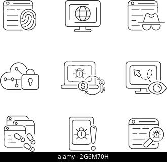 Online behavior monitoring icons set Stock Vector Image & Art - Alamy