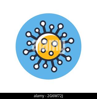 Virus icon. Virus, bacteria, microbe isolated on white background. Design elements, colored. Element for mobile concepts and web apps. Flat style vect Stock Vector