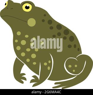 Illustration of a sitting toad Stock Vector