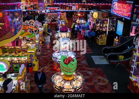 Scarborough amusement arcades and attractions Stock Photo