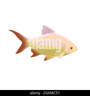 Cartoon illustrations of tropical fish isolated on white background. Stock Vector