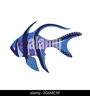Cartoon illustrations of cardinal fish isolated on white background. Stock Vector