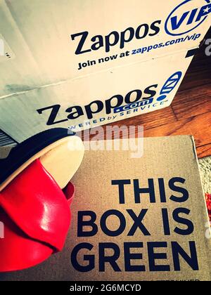 Zappos.com is an online shoe and clothing retailer,  USA Stock Photo