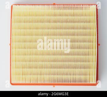 Engine car air filter square shape isolated on studio background Stock Photo