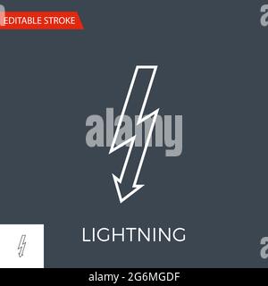 Lightning Vector Icon Stock Vector