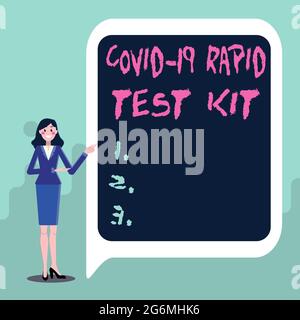 Sign displaying Rapid Test Kit. Concept meaning Emergency medical diagnostic equipment that deliver fast results Displaying Important Informations Stock Photo