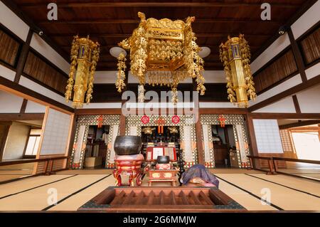 shrine of  Raikyuji Temple, garden, Okayama Prefecture .Interior rooms of a traditional japanese house Stock Photo
