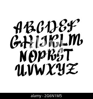 Full alphabet in the Gothic style. Vector Stock Vector