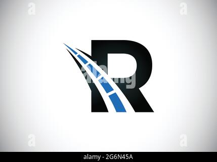 Letter D with road logo sing. The creative design concept for highway ...