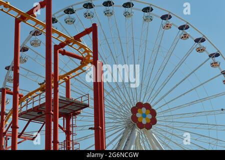Vienna, Austria. Amusement park Prater in Vienna Stock Photo