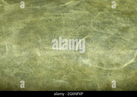 Abstract green leather texture, can be used as a background. alcantara Stock Photo