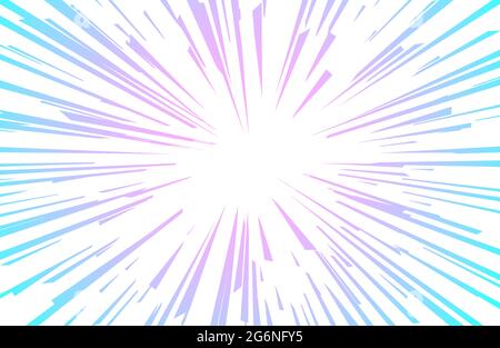 Blue purple background of rays. Comics in the style of pop art. Vector. Stock Vector