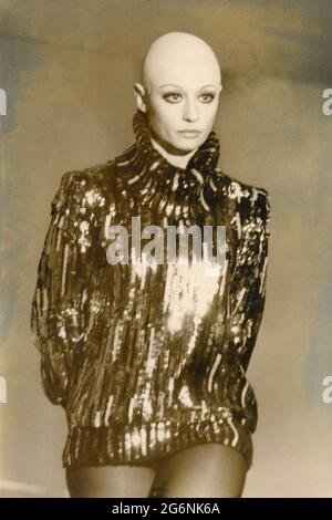 Italian show girl, actress, dancer, and singer Raffaella Carrà, Italy 1970s Stock Photo