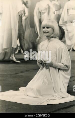 Italian show girl, actress, dancer, and singer Raffaella Carrà, Italy 1970s Stock Photo