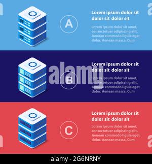 3D illustration infographics of technology blockchain digital Stock Vector