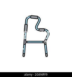 Crutch olor line icon. Pictogram for web page, mobile app, promo. UI UX GUI design element. Editable stroke. Stock Vector
