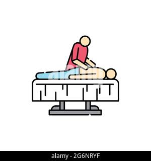Massage olor line icon. Pictogram for web page, mobile app, promo. UI UX GUI design element. Editable stroke. Stock Vector